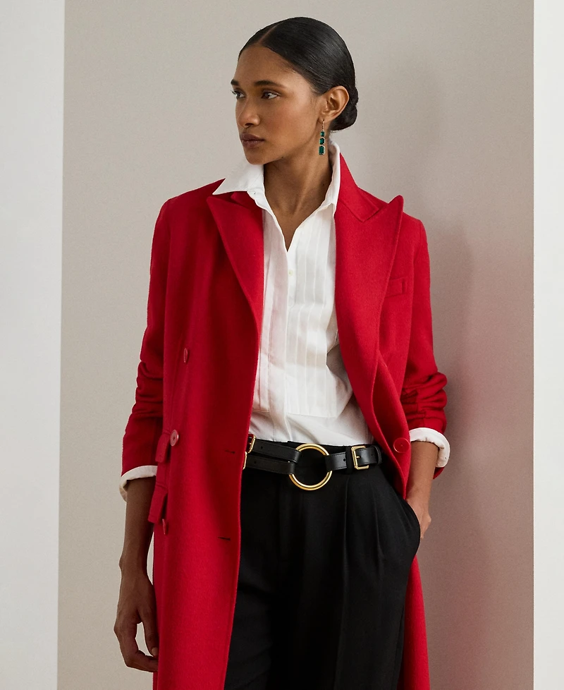 Lauren Ralph Women's Double Breasted Long Sleeve Coat