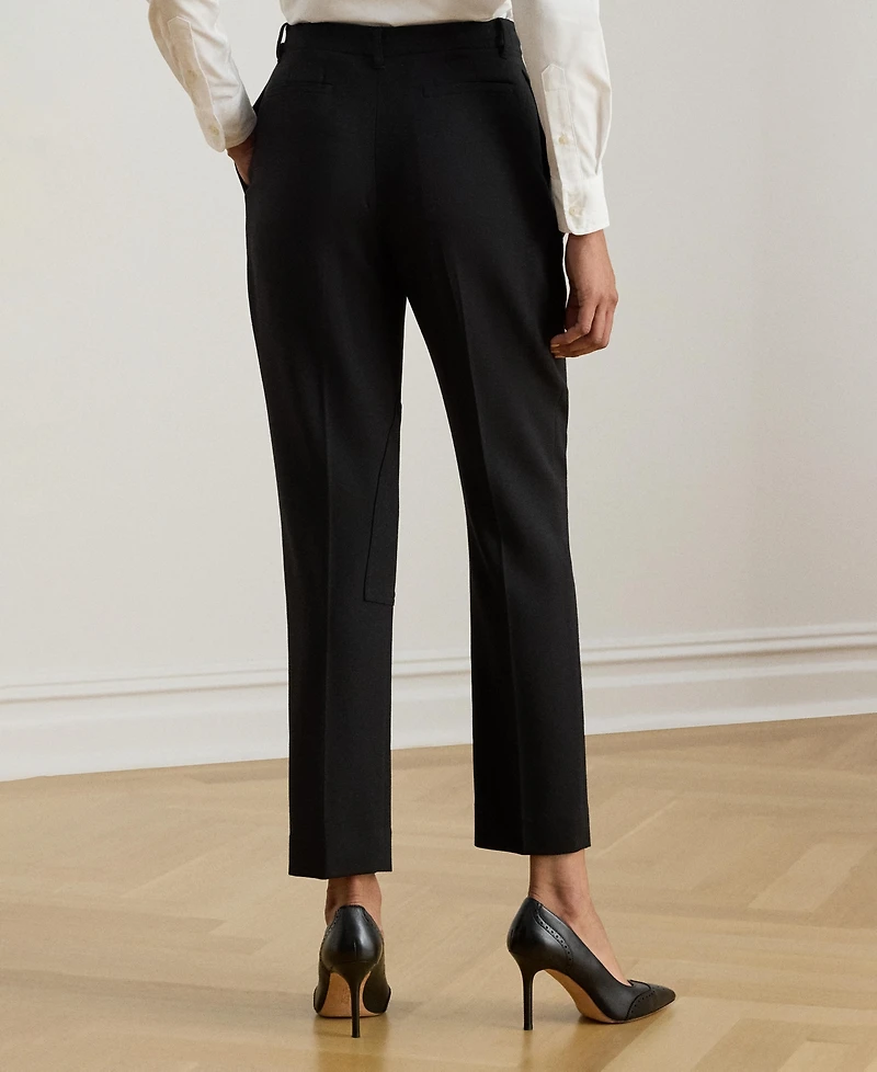 Lauren Ralph Women's Knee Patch Detail High Rise Pants