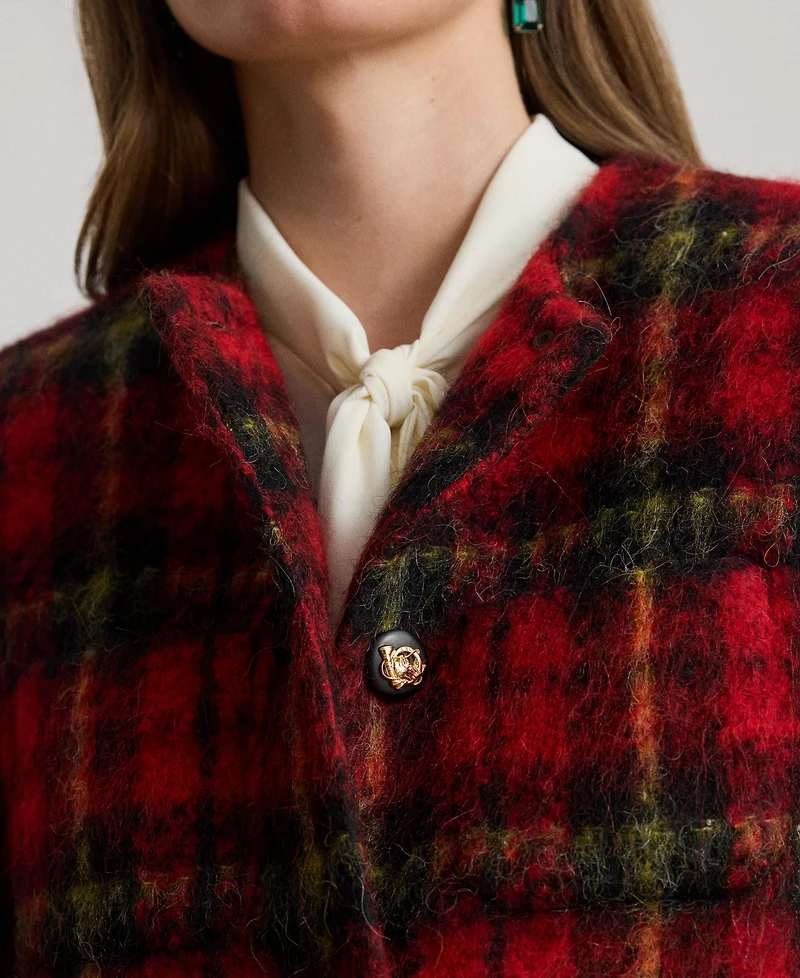 Lauren Ralph Women's Plaid Long Sleeve Jacket