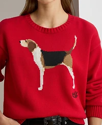 Lauren Ralph Women's Cotton Dog Sweater