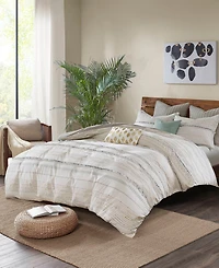 Ink+Ivy Nea Boho Stripe Cotton 3-Pc. Duvet Cover Set, King/California King