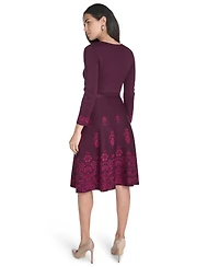 Jessica Howard Women's Placement Print Fit and Flare Dress