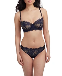 Skarlett Blue Women's Entice Unlined Underwire Lace Balconette Bra