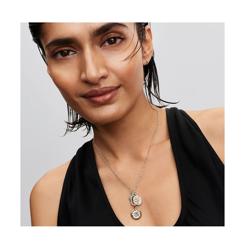 Pandora Cubic Zirconia Openable Link Pendant Necklace