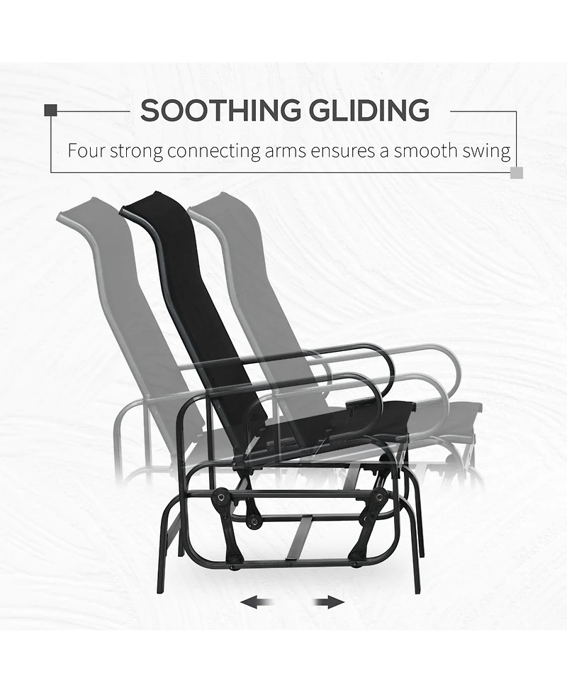 Outsunny Gliding Lounger Chair with Lightweight Construction