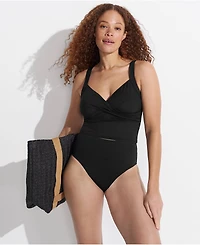 Lands' End Women's Cheeky High Waisted Bikini Bottoms