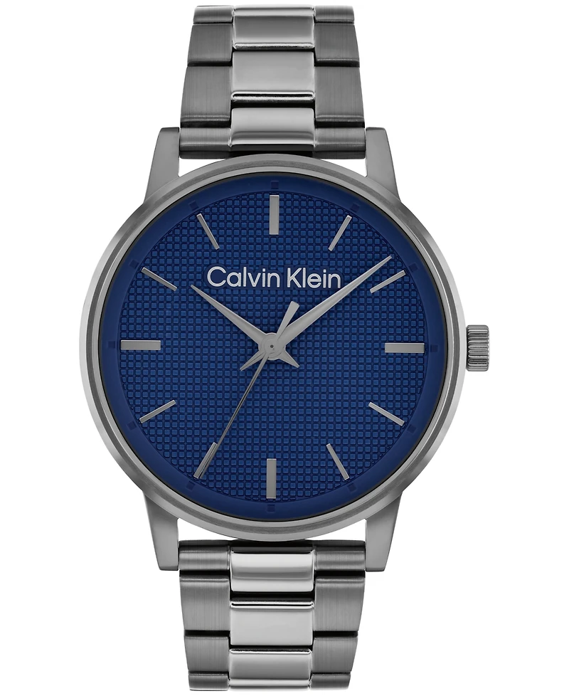 Calvin Klein Men's Ionic Plated Gray Steel Bracelet Watch, 41mm