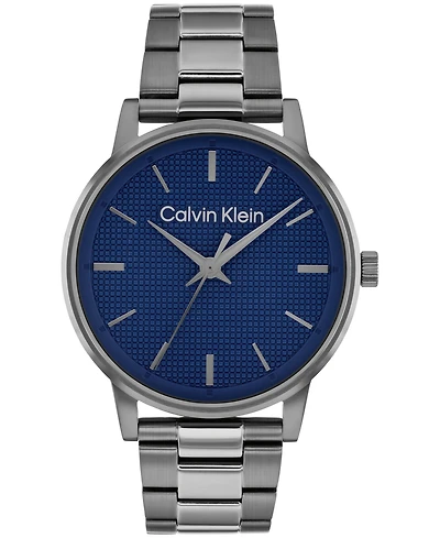 Calvin Klein Men's Ionic Plated Gray Steel Bracelet Watch, 41mm
