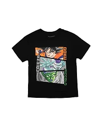 Dragon Ball Z Boys Goku, Frieza, and Piccolo Short Sleeve Tee Lounge Shorts 2-Piece Set