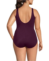 Lands' End Women's Ddd-Cup Tugless Low Leg One Piece Swimsuit