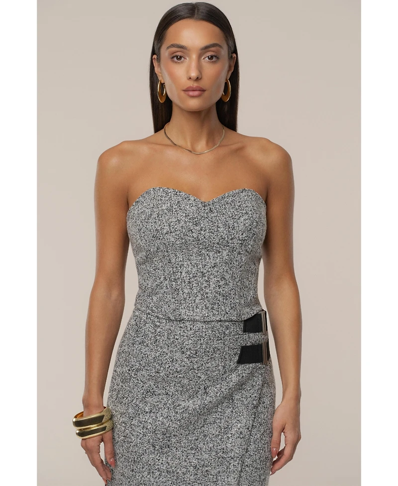 Jluxlabel Women's All You Need Tweed Corset
