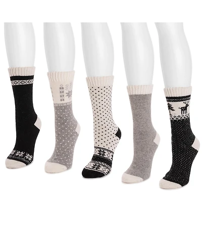 Muk Luks Women's 5pk Wool Socks