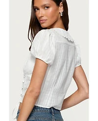 Edikted Women's Valera Cotton Tailored Button Up Shirt