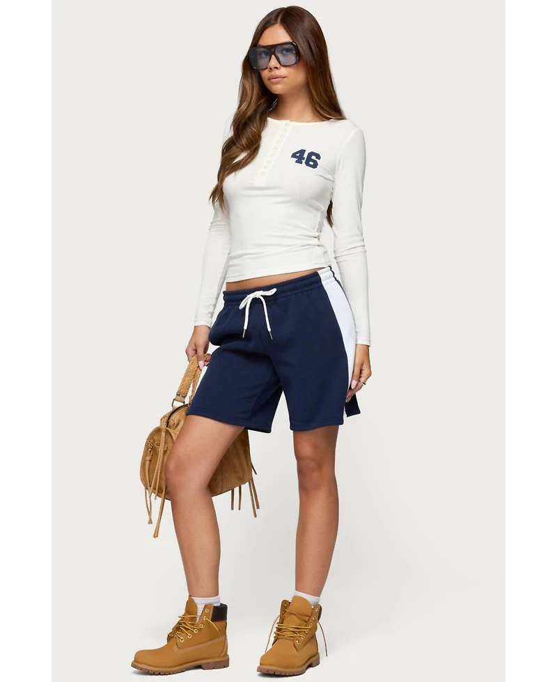 Edikted Women's Contrast Nylon Bermuda Shorts