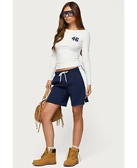 Edikted Women's Contrast Nylon Bermuda Shorts