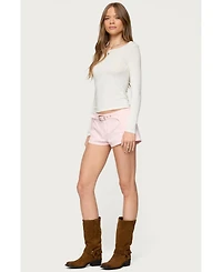 Edikted Womens Vicco Belt Detail Shorts