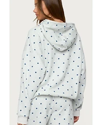 Edikted Women's Ny Babe Polka Dot Hoodie