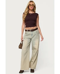 Edikted Women's Jarah Pointelle Knit Boat Neck Top