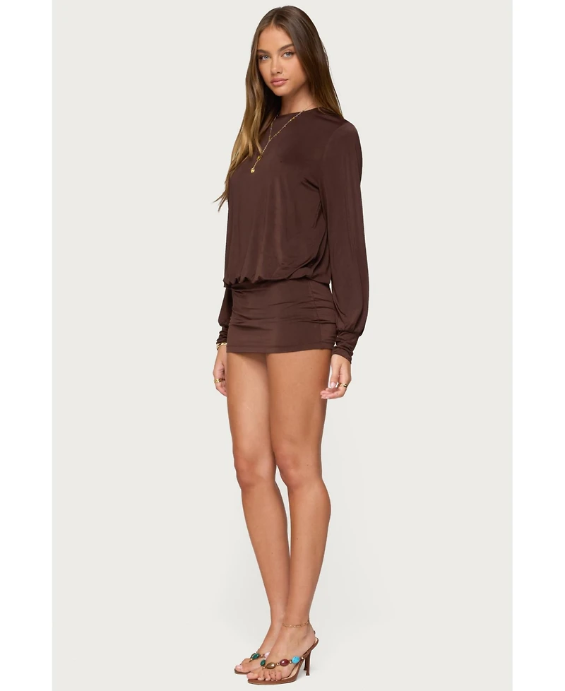 Edikted Women's Guilia Backless Long Sleeve Romper
