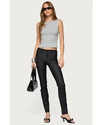 Edikted Womens Elliana Side Slit Tank Top