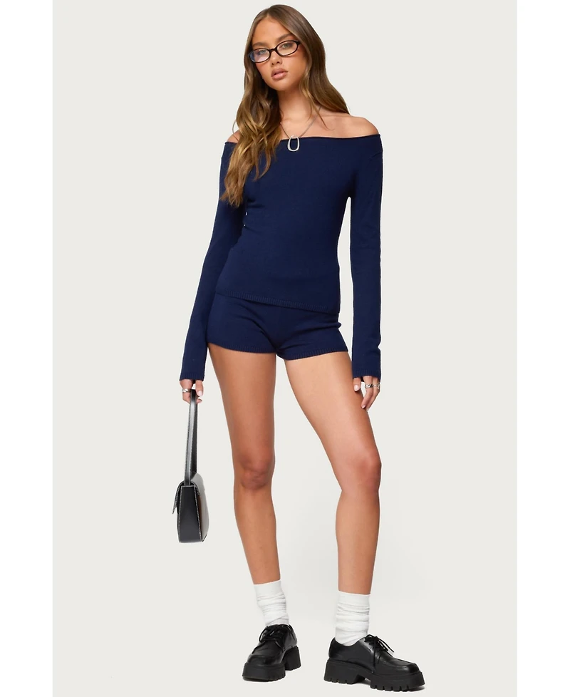 Edikted Women's Arianna Off Shoulder Knit Sweater