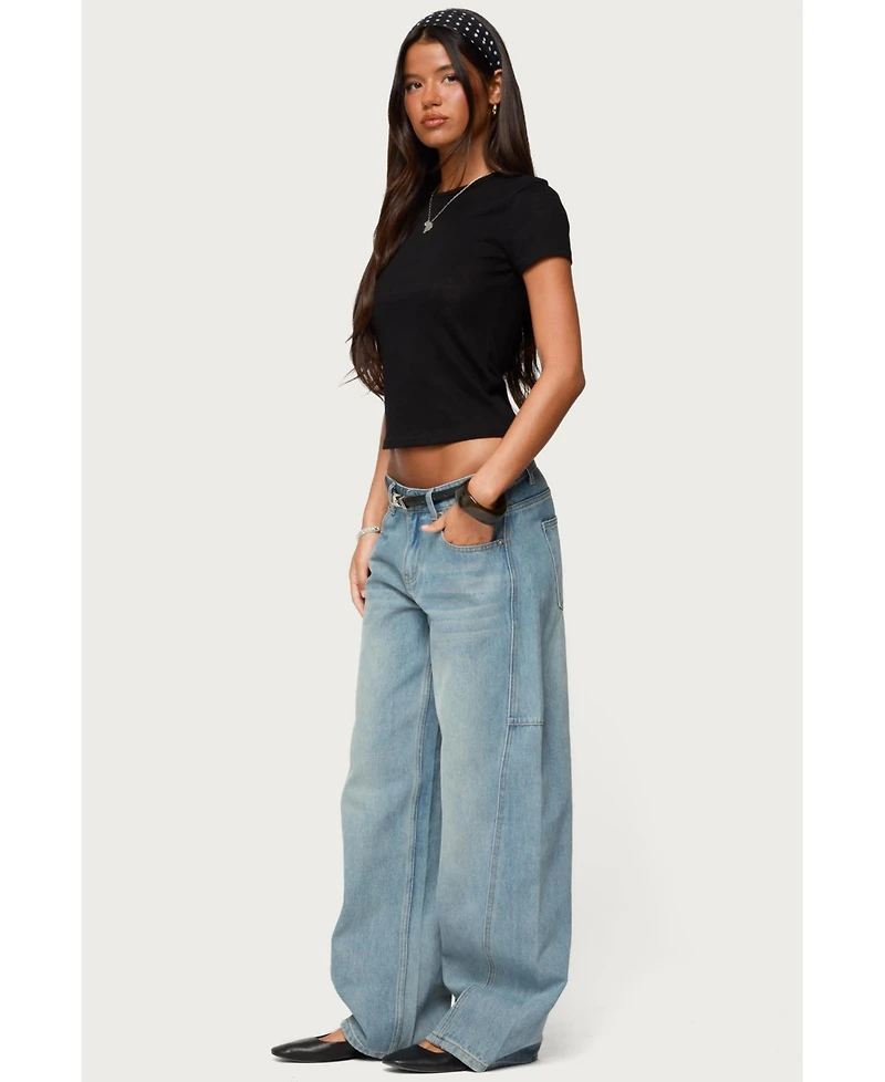 Edikted Women's Nikkey Semi Sheer T Shirt