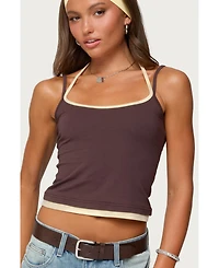 Edikted Women's Roya Layered Halter Tank Top