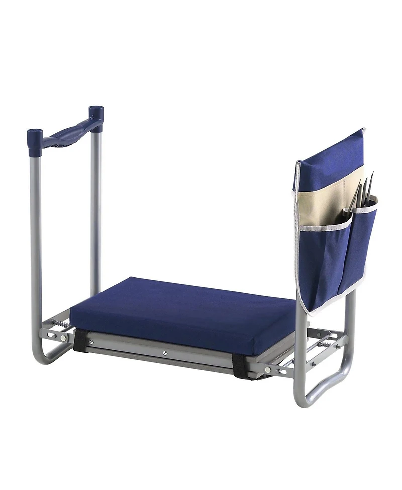 Slickblue Garden Kneeler with 11" Eva Pad, 2-in-1 Folding Heavy Duty Kneeling Stool