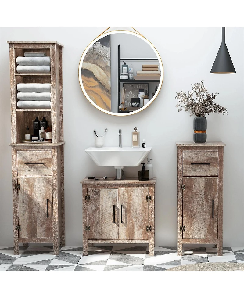 Slickblue Bathroom Vanity Cabinet with Double Door Storage for Modern Home Interiors