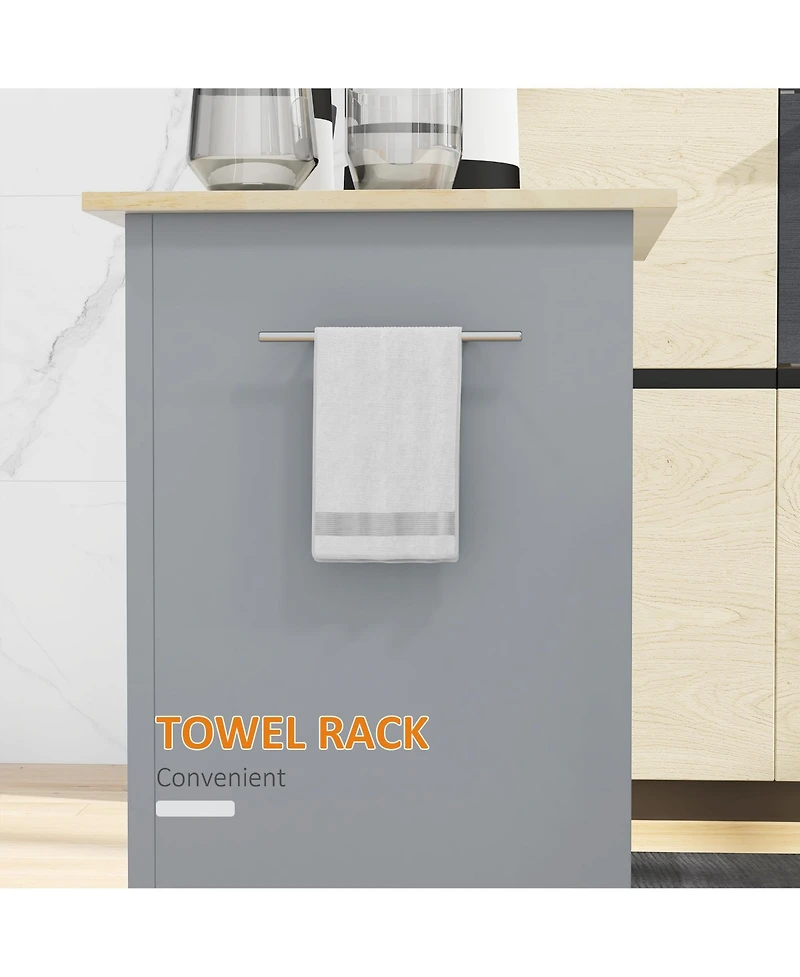 Slickblue Spacious Freestanding Kitchen Storage Cabinet with Adjustable Shelves for Pantry