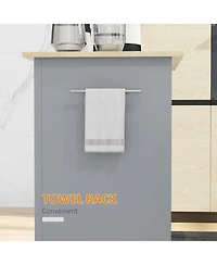 Slickblue Spacious Freestanding Kitchen Storage Cabinet with Adjustable Shelves for Pantry