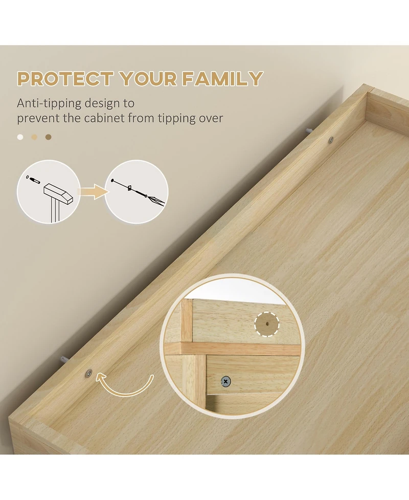 Slickblue Stylish Wooden Kitchen Storage Cabinet with Adjustable Shelves for Pantry Organization