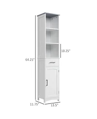 Space Saving Bathroom Storage Cabinet with Strong Design for Towels and Essentials