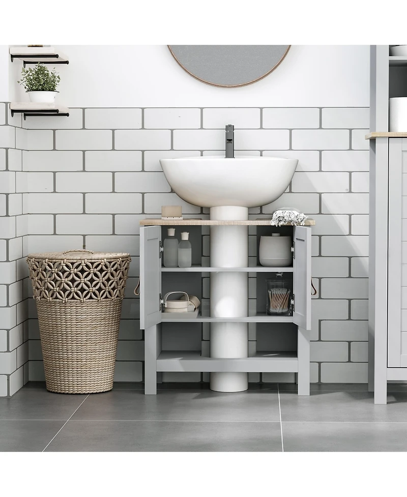 Slickblue Bathroom Storage Space Saver Cabinet with Durable Construction for Towels and Essentials