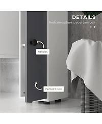 Compact Bathroom Floor Cabinet with Multiple Shelves for Extra Bathroom Storage