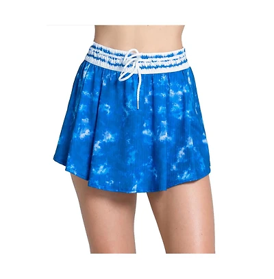 Lucky Love Women's Shibori Stripe High Waist 13.5 inch Tennis Skirt