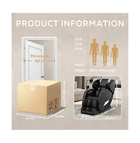 Full Body Massage Chair with Heat & Air Compression, Zero Gravity Recliner with Foot Rollers, Bluetooth & Led Lights-Maison Boucle
