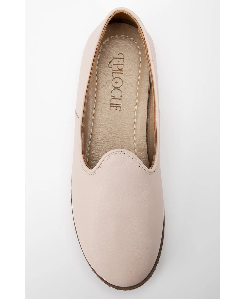 Epilogue Shoes Dalya Leather Slip On Flats (Women)