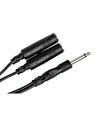 Hosa Technology 6" Mono 1/4" Male to Two Mono 1/4" Female Y-Cable