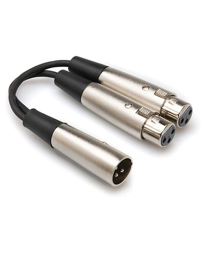 Hosa Technology Hosa Yxf-119 XLR3M to Dual XLR3F Y Cable, 6 Inch