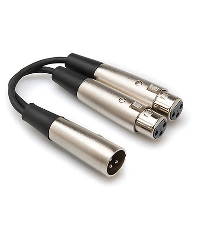 Hosa Technology Hosa Yxf-119 XLR3M to Dual XLR3F Y Cable, 6 Inch