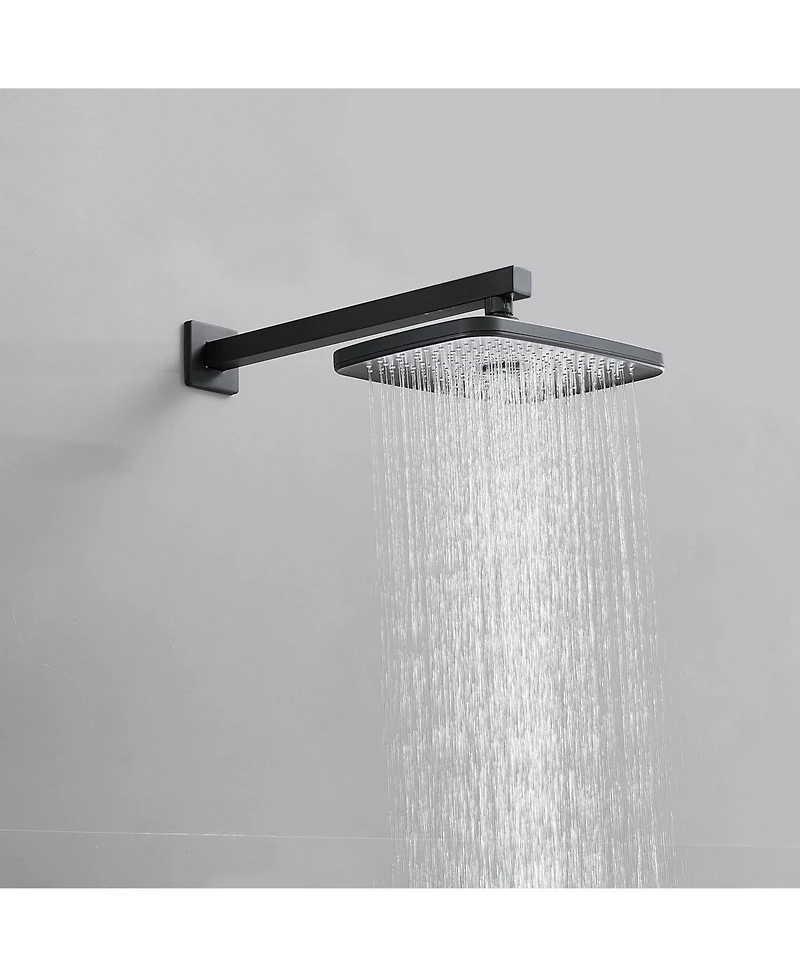 Single Handle 1-Spray System Shower Faucet 2.5 Gpm with Adjustable Flow Rate Rainfall Handheld Kit Chrome