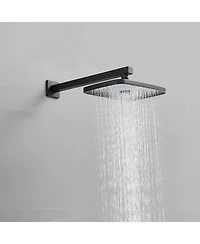 Single Handle 1-Spray System Shower Faucet 2.5 Gpm with Adjustable Flow Rate Rainfall Handheld Kit Chrome