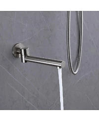 Single-Handle 3-Spray Round High Pressure Tub and Shower Faucet Brushed Nickel (Valve Included)