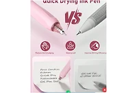Htutwoo 14 Packs Pastel Gel Ink Pen Set, Cute Retractable 0.5mm Fine Point Pen, Note Taking Aesthetic Pens, 12 Packs Black Ink Pens With 2Pack Highlig