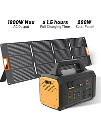Mondawe 1800W Solar Generator – Fast-Charging Lfp Power Station with 200W Foldable Solar Panel