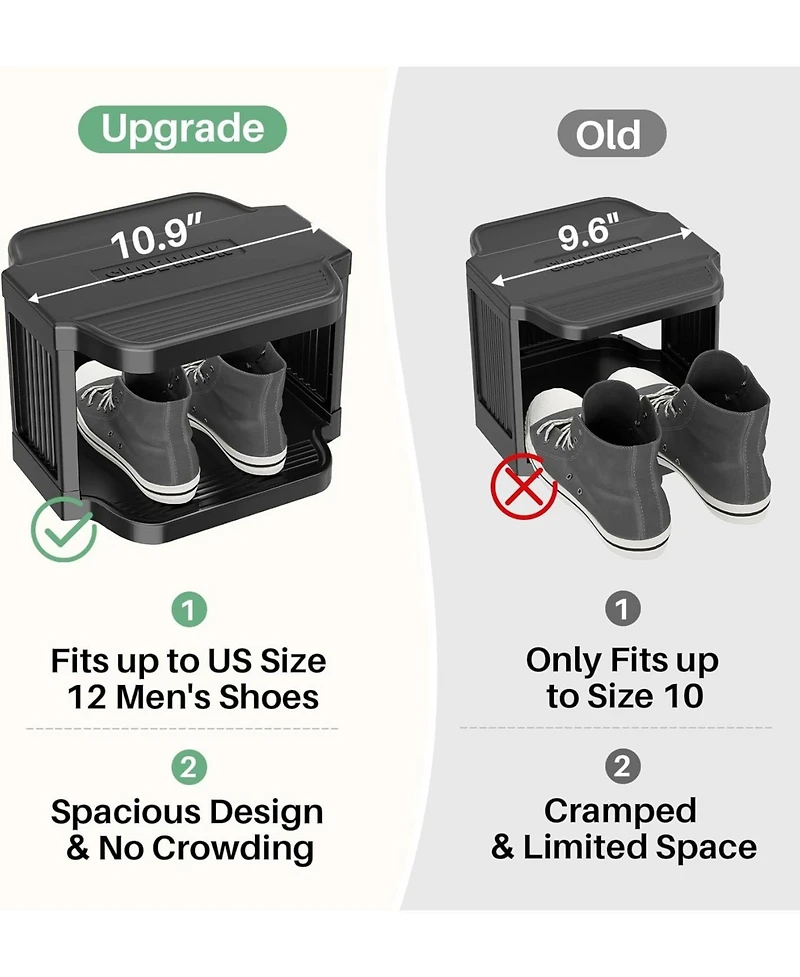 Kitstorack Vertical Shoe Rack: 8 Tiers Stackable Shoe Rack for Closet Diy Free Standing Shoe Organizer Small Shoe Shelf for Small Spaces and Narrow Sp