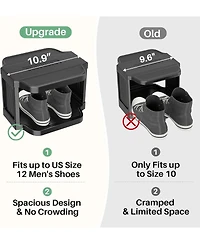 Kitstorack Vertical Shoe Rack: 8 Tiers Stackable Shoe Rack for Closet Diy Free Standing Shoe Organizer Small Shoe Shelf for Small Spaces and Narrow Sp