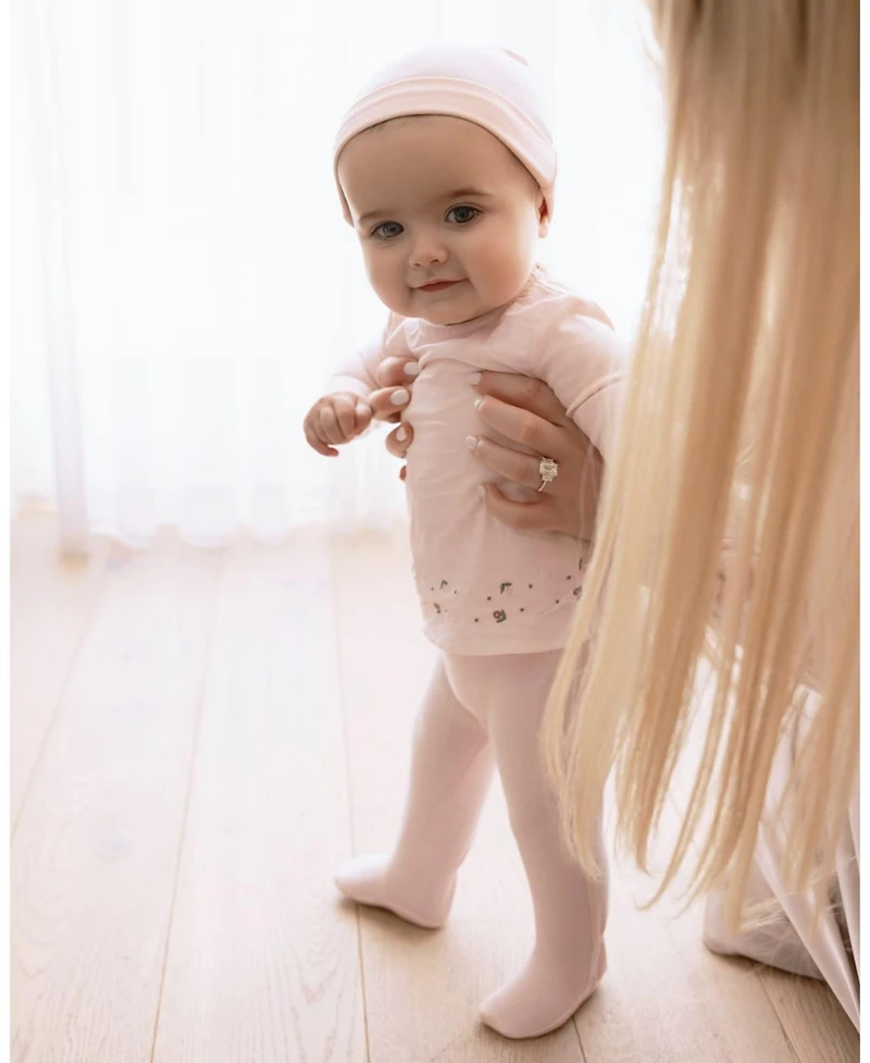 MeMoi Baby Girls Solid Color Cotton Rich Beanie