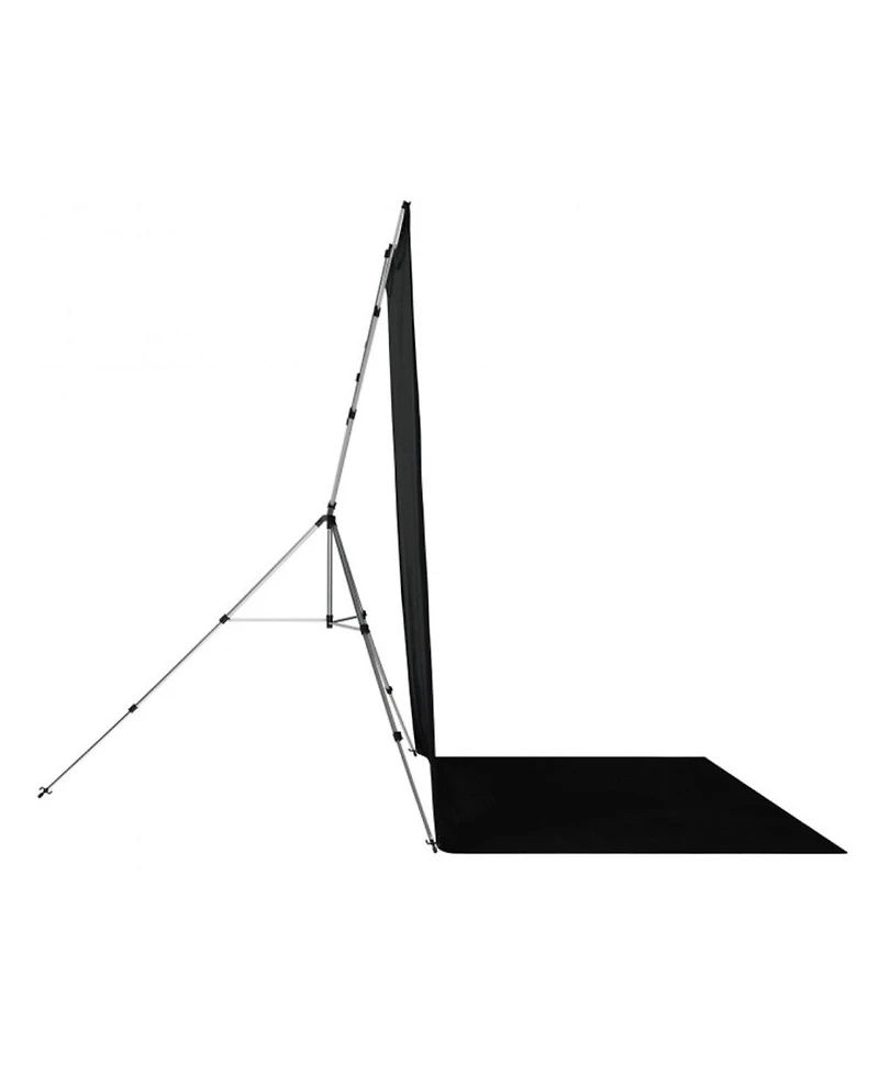 Westcott 8x13' X-Drop Pro Wrinkle-Resistant Backdrop Kit with Stand, Rich Black Sweep